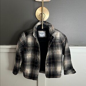 Old Navy Kids Checkered Jacket - Black and Cream